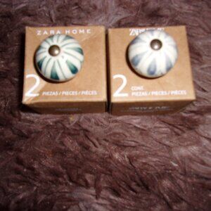 Zara Home Ceramic Knob Drawer Pulls Knobs New